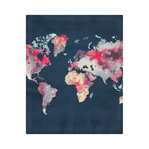 world map #world #map Duvet Cover 86"x70" ( All-over-print)