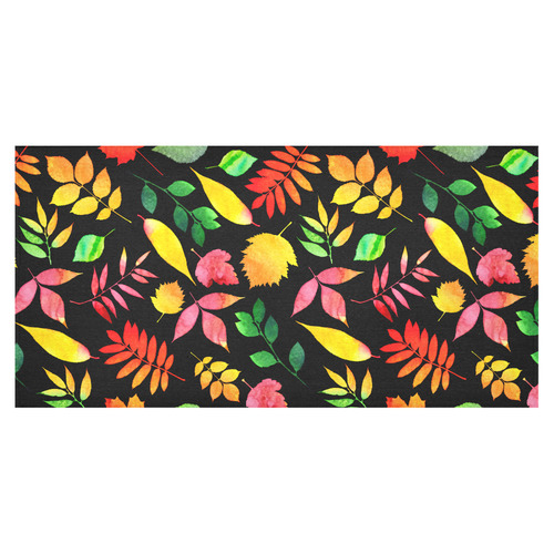 Red Green Yellow Autumn Leaves Floral Cotton Linen Tablecloth 60"x120"