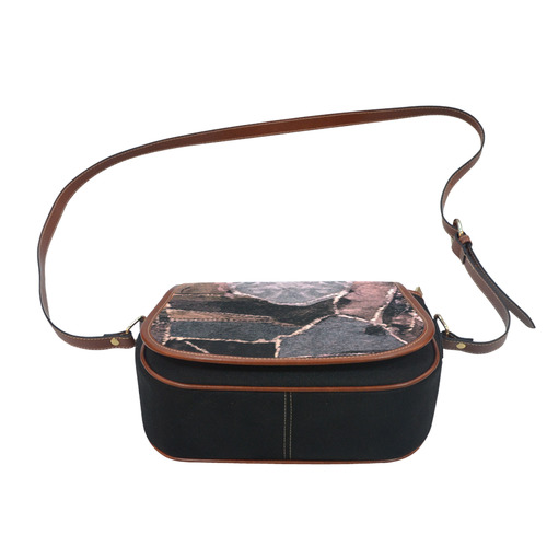 patchwork pattern Saddle Bag/Small (Model 1649)(Flap Customization)