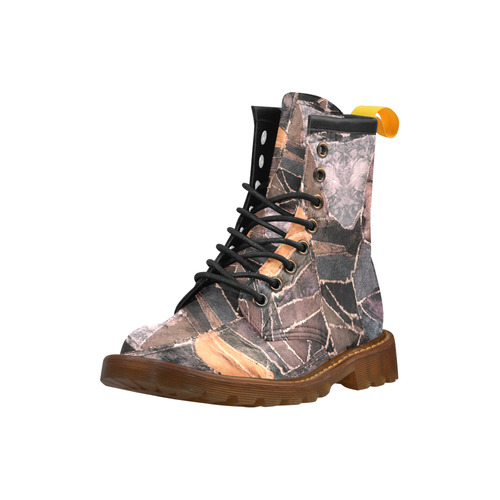 patchwork pattern High Grade PU Leather Martin Boots For Men Model 402H