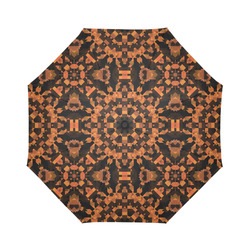 Black and Orange Pattern Auto-Foldable Umbrella (Model U04)