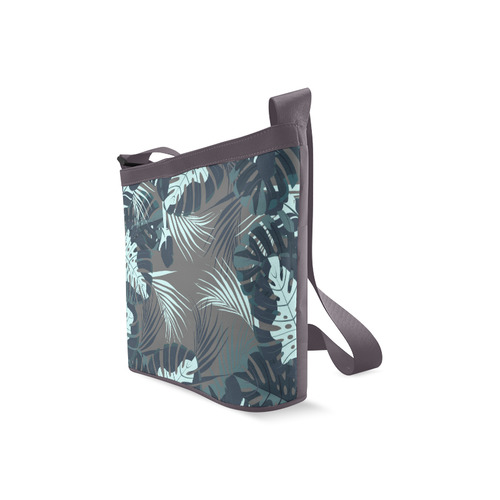 Tropical Monstera Leaves Jungle Pattern Crossbody Bags (Model 1613)