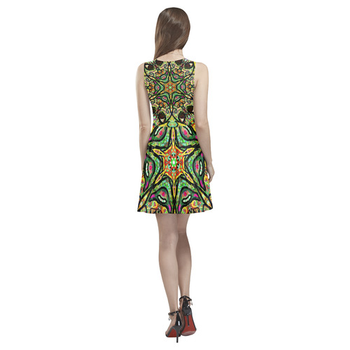 Sacred Geometry "Aquarious" by MAR from Thleudron Thea Sleeveless Skater Dress(Model D19)