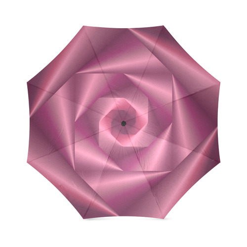 Geometric Rose Bright Pink Foldable Umbrella (Model U01)