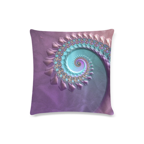 purplish fractal Custom Zippered Pillow Case 16"x16"(Twin Sides)