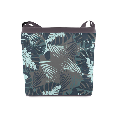 Tropical Monstera Leaves Jungle Pattern Crossbody Bags (Model 1613)