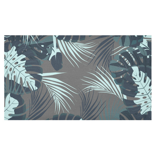 Tropical Monstera Leaves Jungle Pattern Cotton Linen Tablecloth 60"x 104"