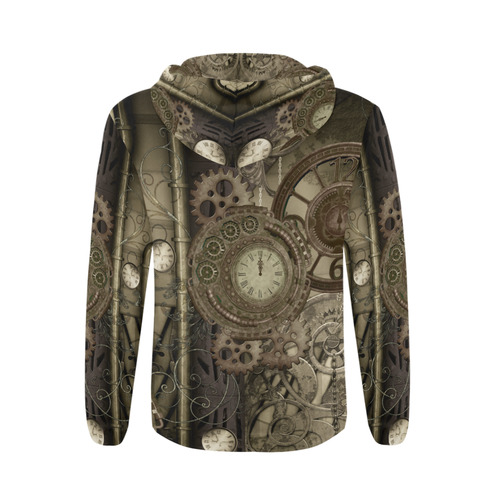Awesome steampunk design All Over Print Full Zip Hoodie for Men (Model H14)