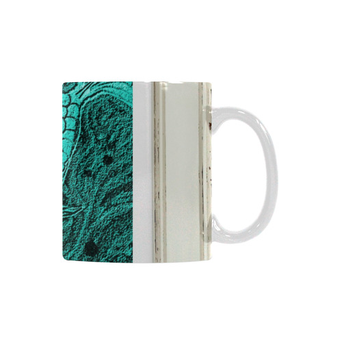 artistic green fish White Mug(11OZ)