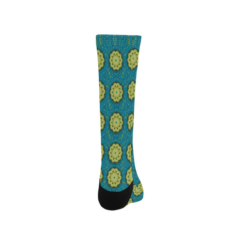 Sunshine mandalas on blue Trouser Socks