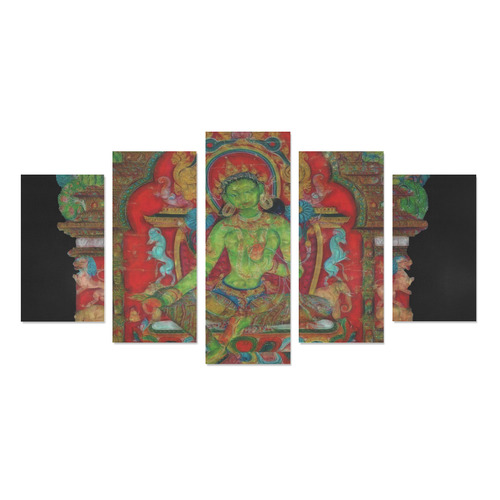 Green Tara from Tibetan Buddhism Canvas Print Sets A (No Frame)