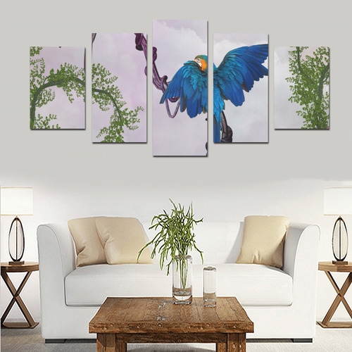 Awesome parrot Canvas Print Sets D (No Frame)