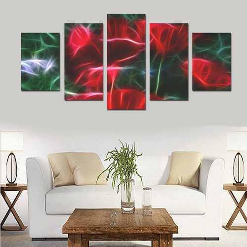 Wonderful Poppies In Summertime Canvas Print Sets D (No Frame)