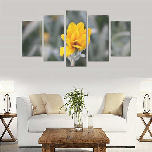 Yellow Flower Canvas Print Sets A (No Frame)