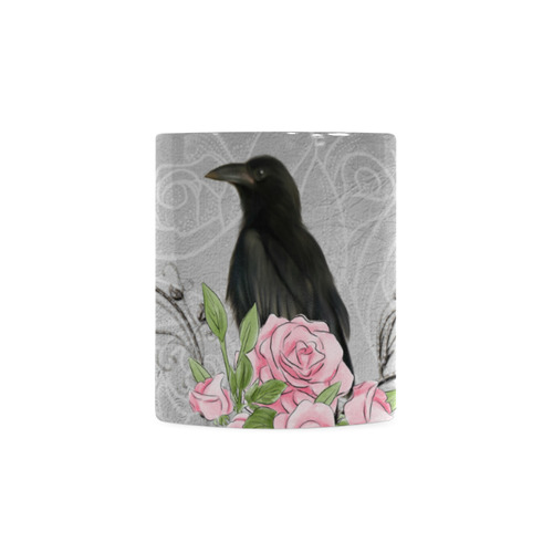 The crow with roses White Mug(11OZ)