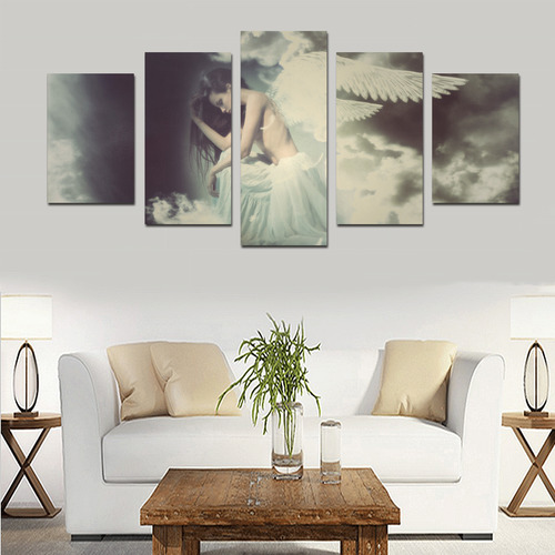 Sad Angel In Heaven Canvas Print Sets D (No Frame)