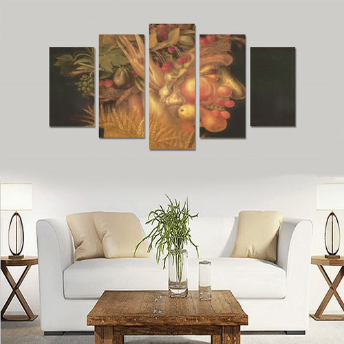 Awesome Painting Summer from Guiseppe Arcimboldo Canvas Print Sets A (No Frame)