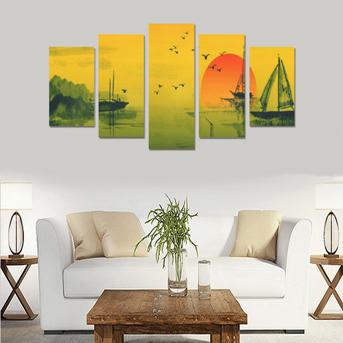 Sunset Orient Escape Canvas Print Sets A (No Frame)