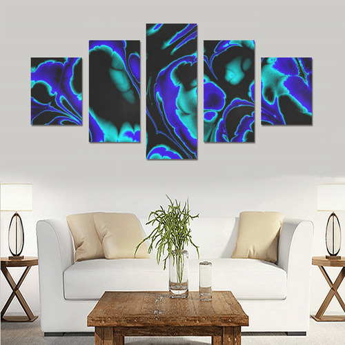 glowing fractal C by JamColors Canvas Print Sets B (No Frame)