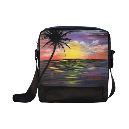 Sunset Sea Crossbody Nylon Bags (Model 1633)
