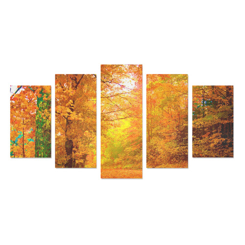 Vermont Autumn Nature Landscape Canvas Print Sets A (No Frame)