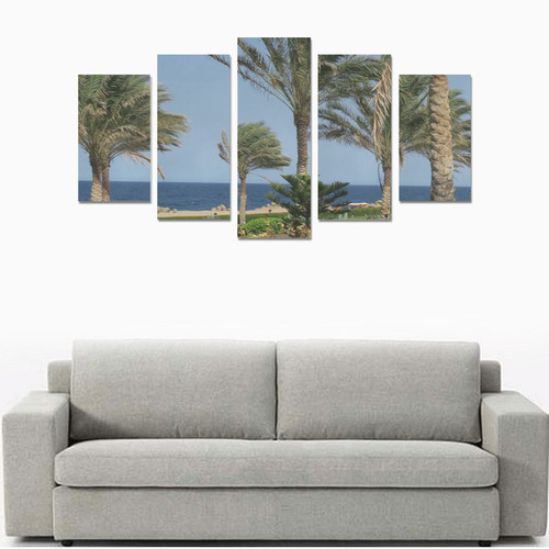 Egypt Beach Canvas Print Sets A (No Frame)