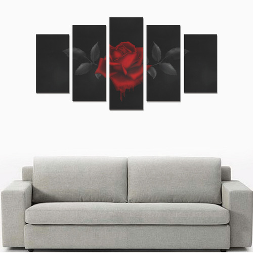 Dark Gothic Rose Canvas Print Sets A (No Frame)