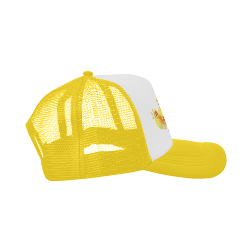 FUNNY SMILING GECKO yellow orange violet Trucker Hat