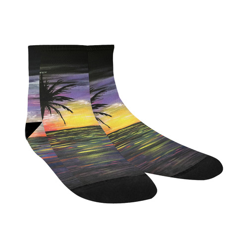 Sunset Sea Quarter Socks