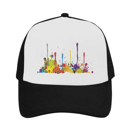 Crazy multicolored running SPLASHES Trucker Hat