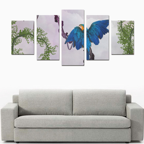 Awesome parrot Canvas Print Sets D (No Frame)