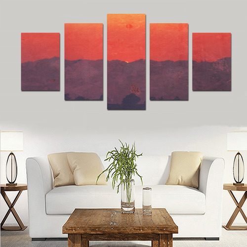 Five Shades of Sunset Canvas Print Sets D (No Frame)