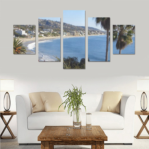 Travel-Laguna Beach Canvas Print Sets B (No Frame)
