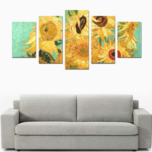 Van Gogh Sunflowers Canvas Print Sets D (No Frame)