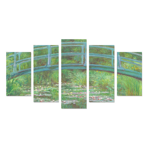 Monet Japanese Bridge Water Lily Pond Canvas Print Sets A (No Frame)