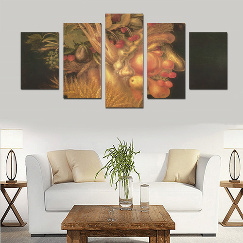 Awesome Painting Summer from Guiseppe Arcimboldo Canvas Print Sets D (No Frame)