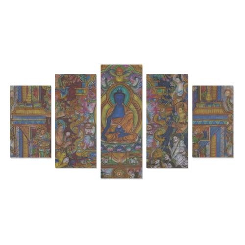 Awesome Thanka With The Holy Medicine Buddha Canvas Print Sets A (No Frame)