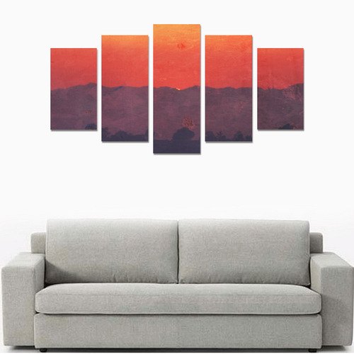 Five Shades of Sunset Canvas Print Sets A (No Frame)