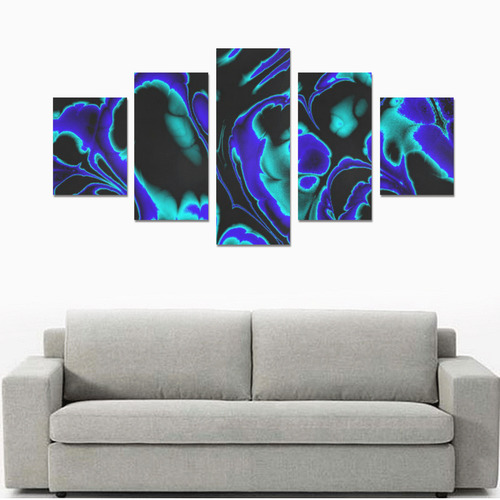 glowing fractal C by JamColors Canvas Print Sets B (No Frame)