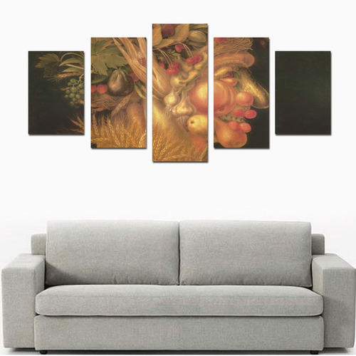 Awesome Painting Summer from Guiseppe Arcimboldo Canvas Print Sets D (No Frame)
