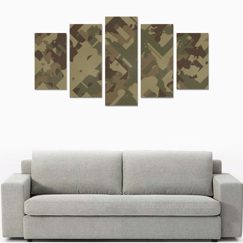 Camouflage Chaos Canvas Print Sets A (No Frame)