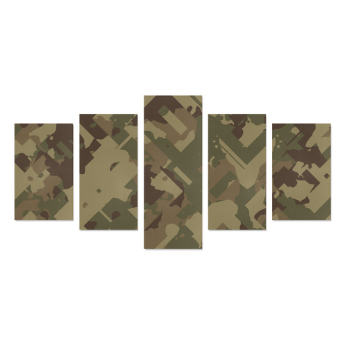 Camouflage Chaos Canvas Print Sets C (No Frame)