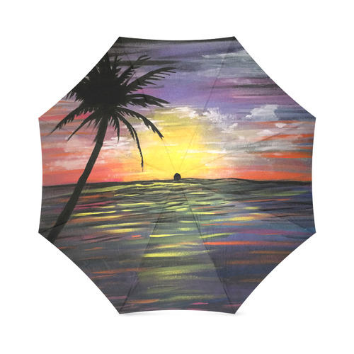 Sunset Sea Foldable Umbrella (Model U01)