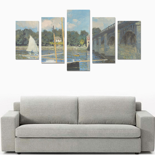 Claude Monet Bridge at Argenteuil Canvas Print Sets C (No Frame)