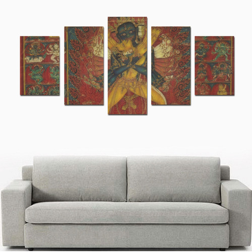 Buddhist Deity Kalachakra Canvas Print Sets D (No Frame)