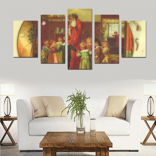 Father Christmas and the Circle of Love Canvas Print Sets D (No Frame)