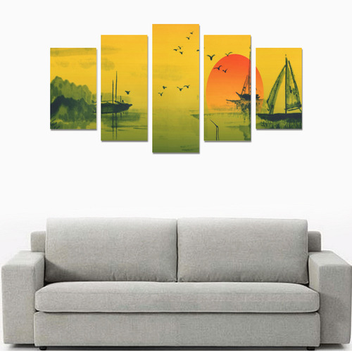 Sunset Orient Escape Canvas Print Sets A (No Frame)