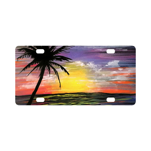 Sunset Sea Classic License Plate