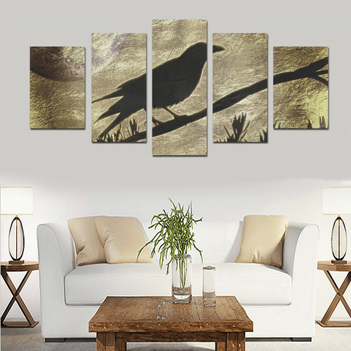 The Raven Gold print set by Martina Webster Canvas Print Sets D (No Frame)