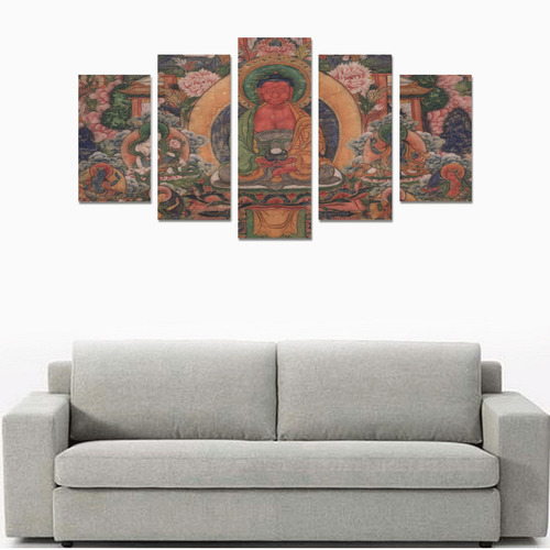 Buddha Amitabha in His Pure Land of Suvakti Canvas Print Sets A (No Frame)